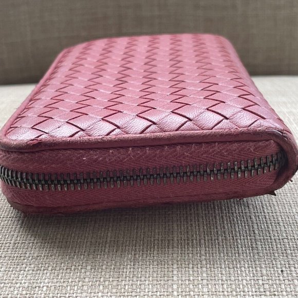 Bottega Veneta Wallet Intrecciato Lambskin Zippy Zip Around Clutch Purse Italy - Picture 4 of 11
